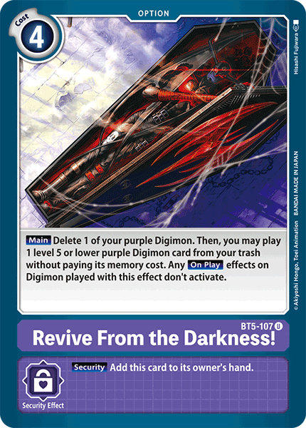 Digimon TCG Card 'BT5-107' 'Revive From The Darkness!'