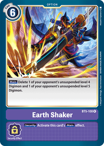 Digimon TCG Card 'BT5-108' 'Earth Shaker'