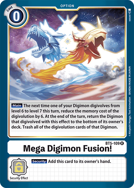 Digimon TCG Card BT5-109 Mega Digimon Fusion!