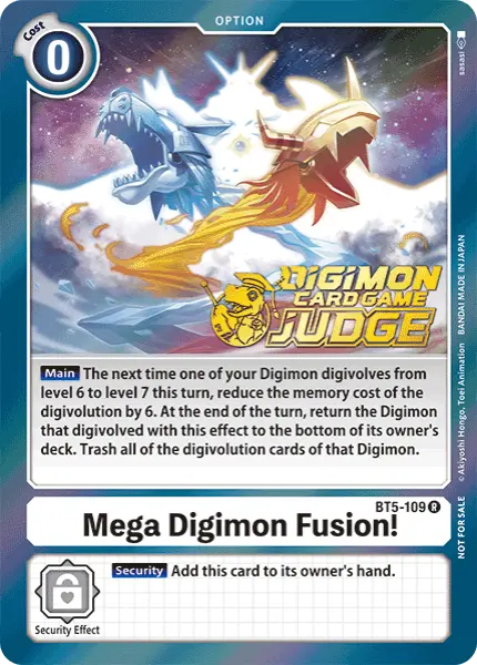 Digimon TCG Card 'BT5-109_P1' 'Mega Digimon Fusion!'