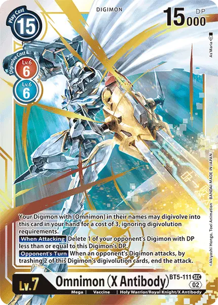 Digimon TCG Card 'BT5-111_P3' 'Omnimon X Anti-body'