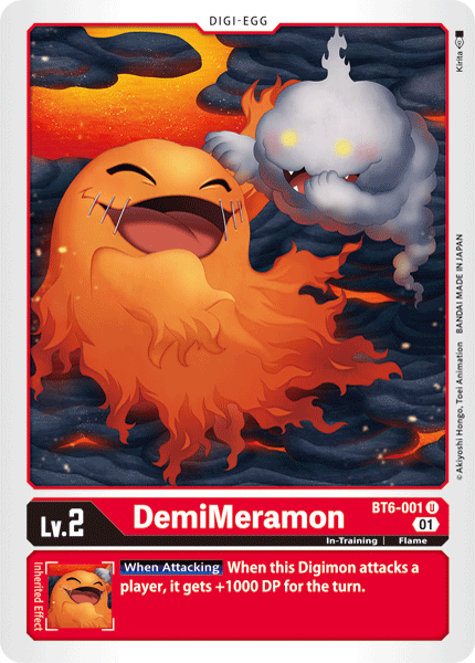 Digimon TCG Card BT6-001 DemiMeramon