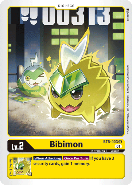 Digimon TCG Card 'BT6-003' 'Bibimon'