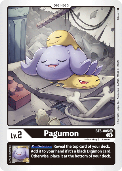 Digimon TCG Card 'BT6-005' 'Pagumon'
