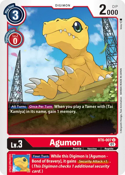 Digimon TCG Card 'BT6-007' 'Agumon'