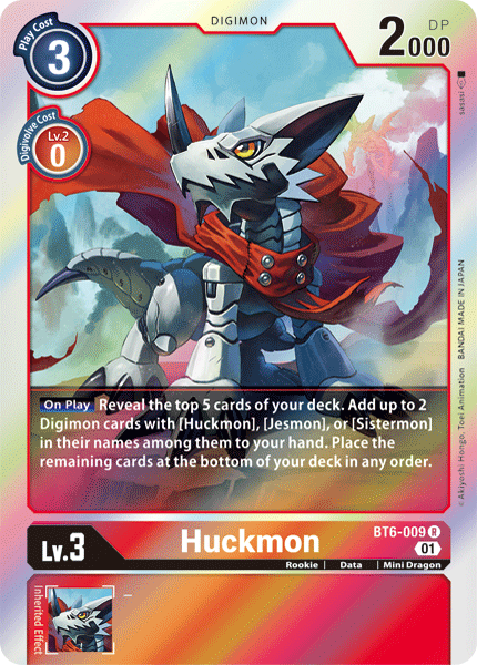 Digimon TCG Card BT6-009 Huckmon
