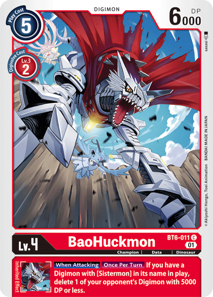 Digimon TCG Card BT6-011 BaoHuckmon