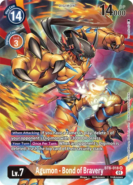 Digimon TCG Card BT6-018_P1 Agumon - Bond of Bravery