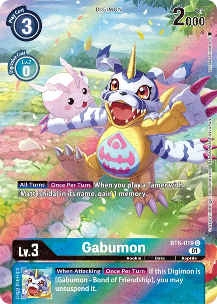 Digimon TCG Card 'BT6-019_P1' 'Gabumon'