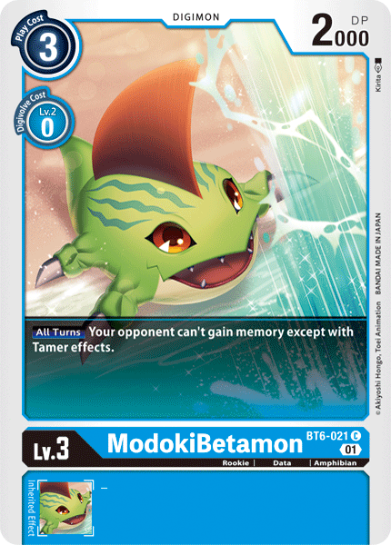 Digimon TCG Card 'BT6-021' 'ModokiBetamon'
