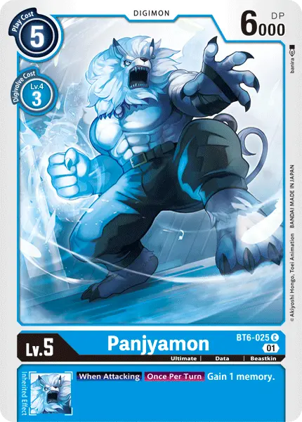 Digimon TCG Card BT6-025 Panjyamon