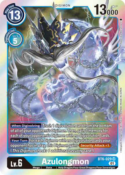 Digimon TCG Card 'BT6-029' 'Azulongmon'