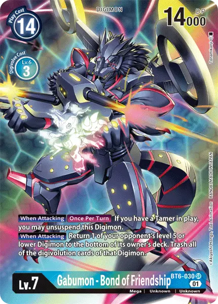 Digimon TCG Card BT6-030_P1 Gabumon - Bond of Friendship