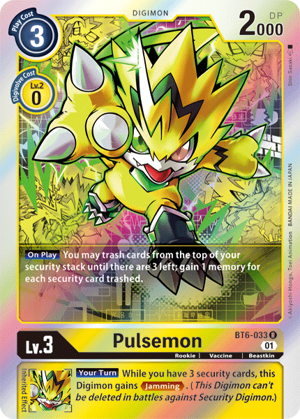 Digimon TCG Card 'BT6-033' 'Pulsemon'
