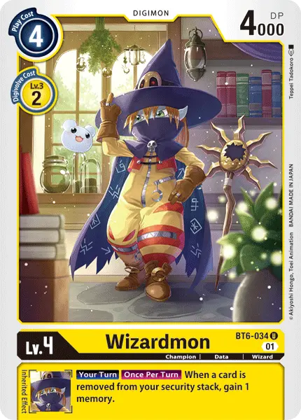 Digimon TCG Card 'BT6-034' 'Wizardmon'