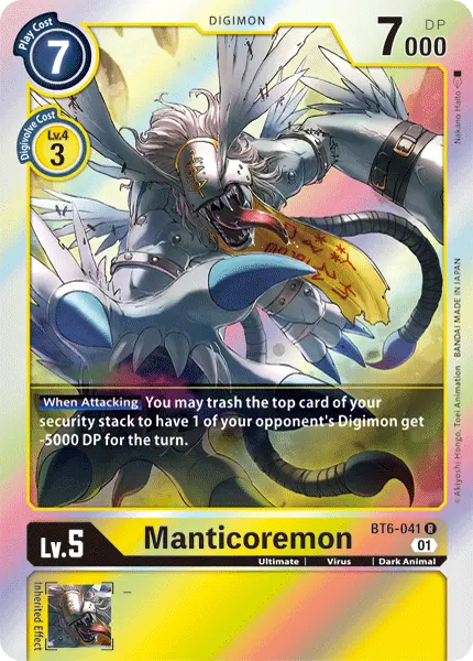 Digimon TCG Card 'BT6-041' 'Manticoremon'