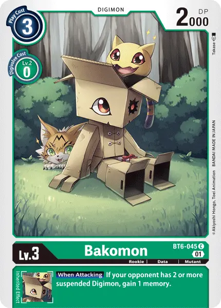 Digimon TCG Card BT6-045 Bakomon