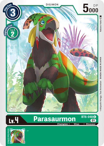 Digimon TCG Card BT6-048 Parasaurmon
