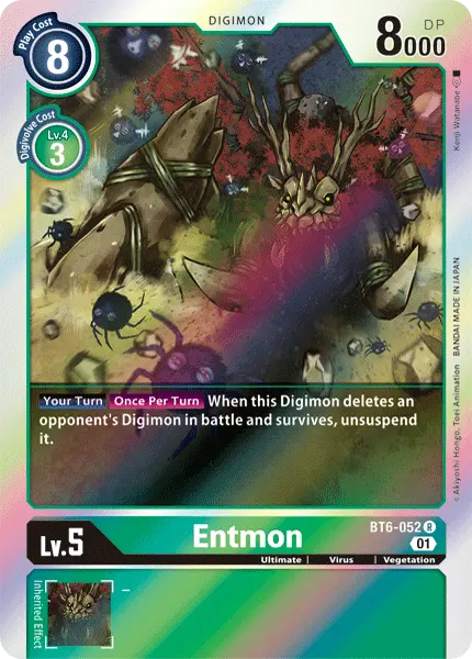 Digimon TCG Card BT6-052 Entmon