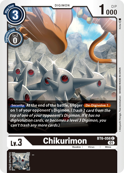 Digimon TCG Card BT6-056 Chikurimon