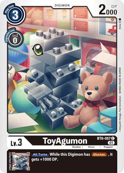 Digimon TCG Card BT6-057 ToyAgumon