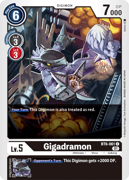 Digimon TCG Card 'BT6-061' 'Gigadramon'