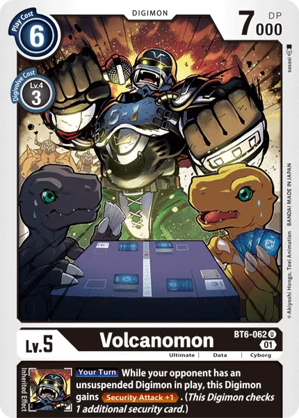 Digimon TCG Card 'BT6-062' 'Volcanomon'