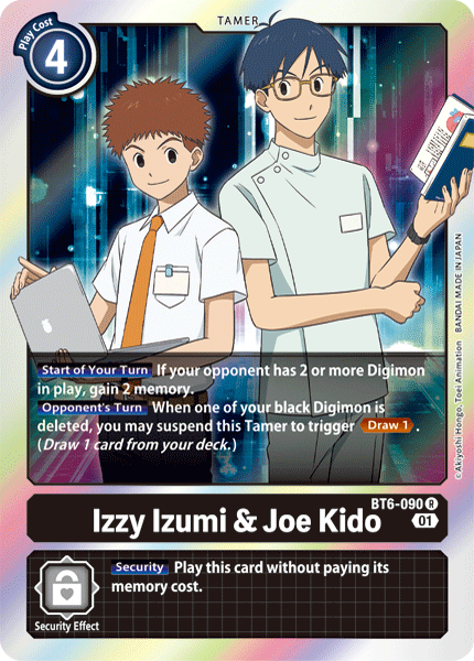 Digimon TCG Card 'BT6-090' 'Izzy Izumi & Joe Kido'