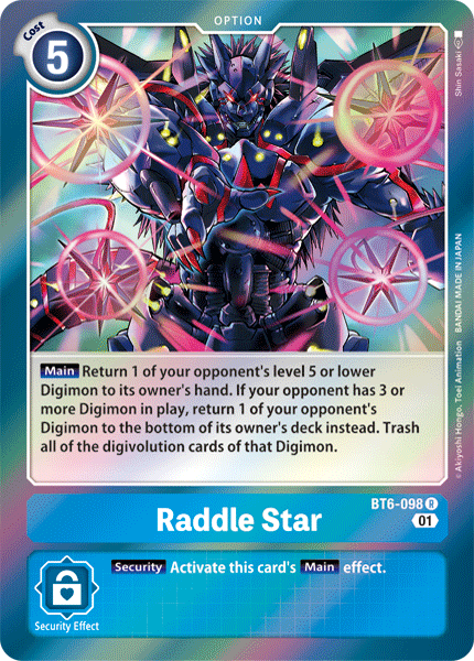 Digimon TCG Card 'BT6-098' 'Raddle Star'