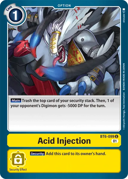 Digimon TCG Card BT6-099 Acid Injection