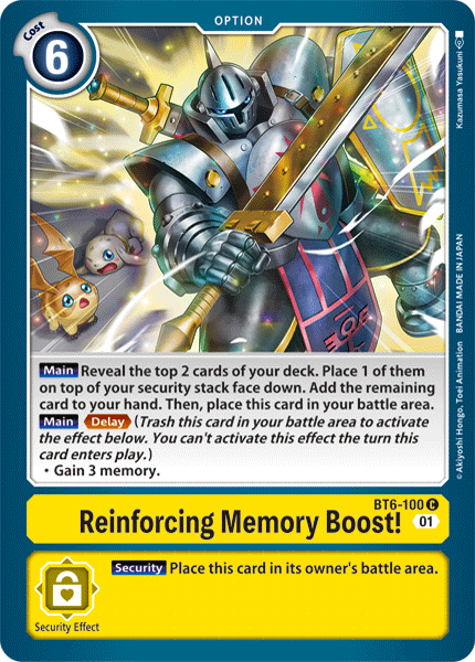 Digimon TCG Card 'BT6-100' 'Reinforce Memory Boost!'