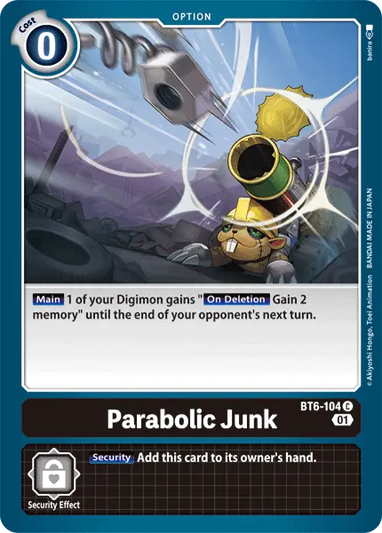 Digimon TCG Card 'BT6-104' 'Parabolic Junk'