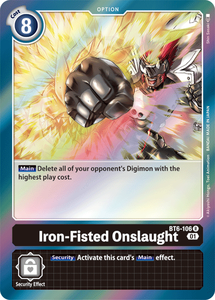 Digimon TCG Card 'BT6-106' 'Iron-Fisted Onslaught'