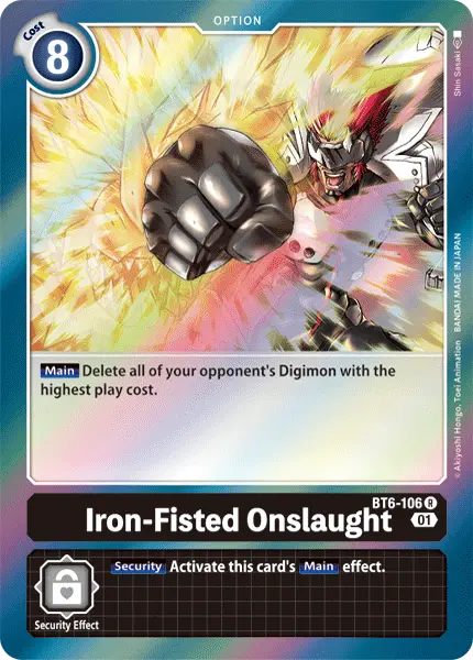 Digimon TCG Card 'BT6-106' 'Iron-Fisted Onslaught'