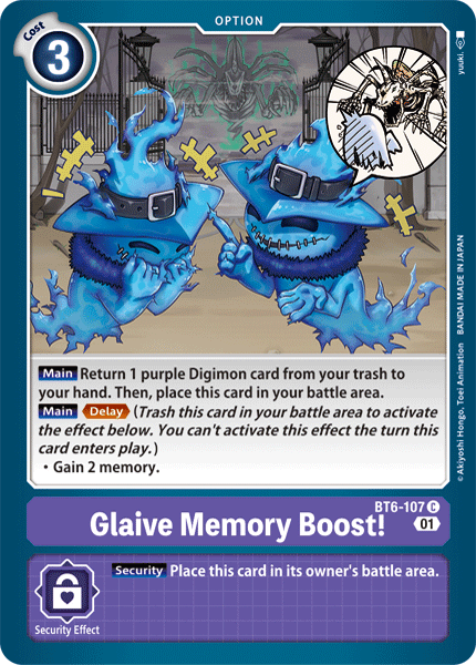 Digimon TCG Card 'BT6-107' 'Glaive Memory Boost'