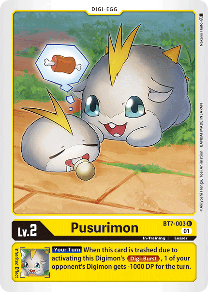 Digimon TCG Card 'BT7-003' 'Pusurimon'