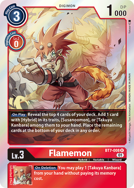 Digimon TCG Card 'BT7-008' 'Flamemon'