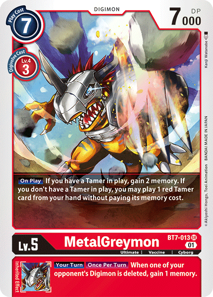 Digimon TCG Card BT7-013 MetalGreymon