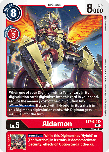 Digimon TCG Card 'BT7-014' 'Aldamon'