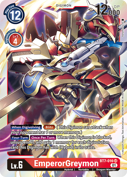Digimon TCG Card 'BT7-016' 'EmperorGreymon'