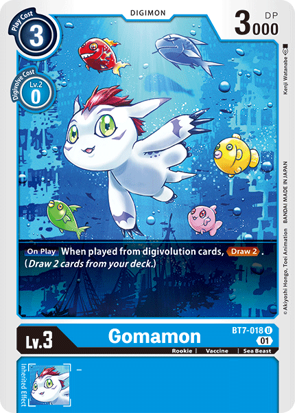 Digimon TCG Card 'BT7-018' 'Gomamon'