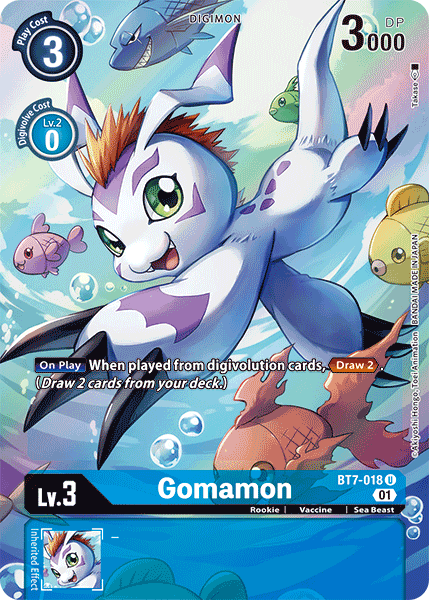 Digimon TCG Card 'BT7-018_P1' 'Gomamon'