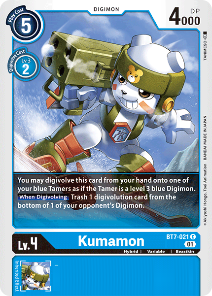 Digimon TCG Card BT7-021 Kumamon