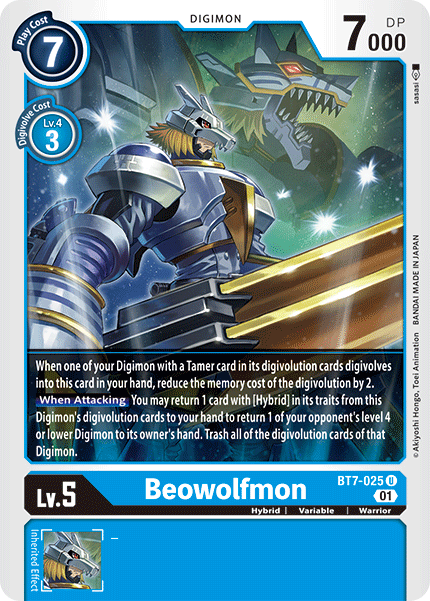 Digimon TCG Card 'BT7-025' 'Beowolfmon'