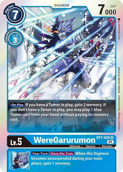 Digimon TCG Card BT7-026 WereGarurumon