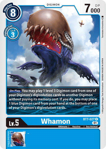 Digimon TCG Card BT7-027 Whamon