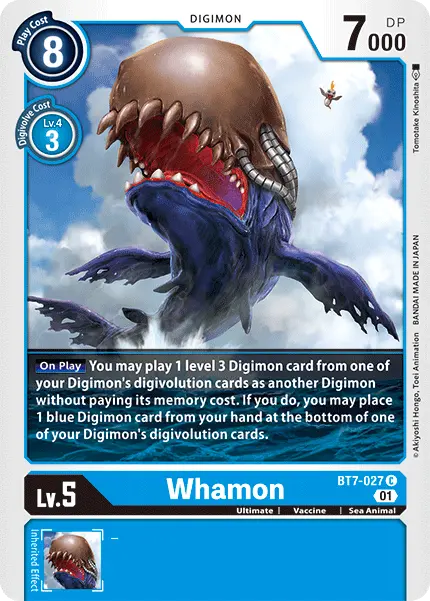 Digimon TCG Card 'BT7-027' 'Whamon'