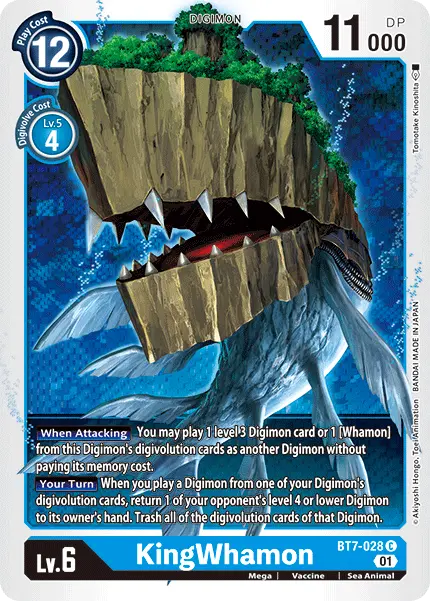 Digimon TCG Card 'BT7-028' 'KingWhamon'