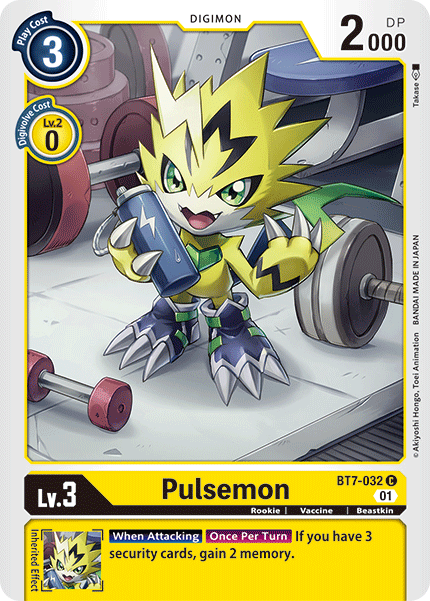 Digimon TCG Card BT7-032 Pulsemon