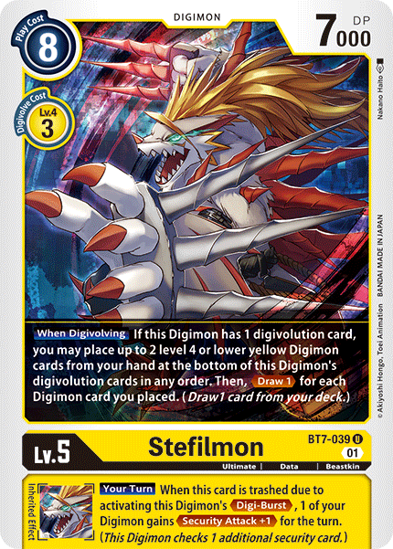 Digimon TCG Card 'BT7-039' 'Stefilmon'